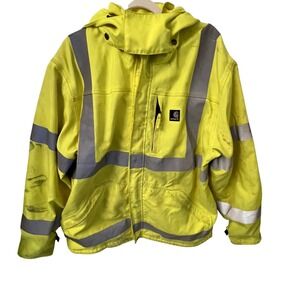 Carhartt High Visibility Class 3 Hooded Work Jacket Yellow 
Mens XL